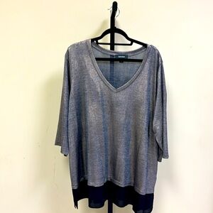 Plus size Karen Kane black/gold tunic top